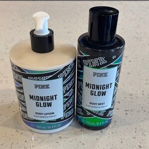 PINK Victoria's Secret Midnight Glow Lotion & Mist - Black and White